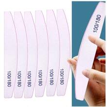 JEARLYU Lima per unghie 100/180 grit, tampone per unghie lavabile a doppia faccia, lucidatore per unghie riutilizzabile, adatto per unghie naturali e acriliche, per uso domestico e da salone