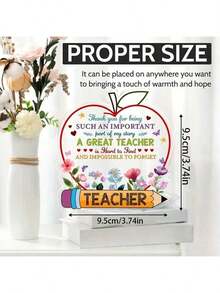 1 件亚克力苹果书桌装饰，毕业季，教师答谢，毕业礼物，温馨礼物，生日学校装饰，学校惊喜宿舍装饰，返校 - 多色 - 查看 3