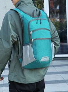 1pc New Large Capacity Oxford Backpack, Portable Outdoor Sports Cycling Hiking Bag, Multipurpose Storage Bag, Travel Pack