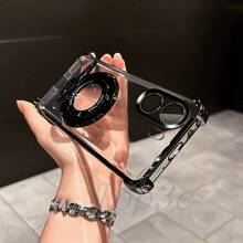 Funda de teléfono transparente, a prueba de agua y golpes, resistente a los arañazos, con soporte magnético en las 4 esquinas anti-caída para Poco X7 Pro/X6Pro/X5/X4 GT/X3Pro/F7Pro/F7Ultra/F6Pro/F5 Pro/F4/F3/M6 Pro/C61/C65/C75