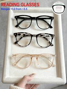 1 szt./3 szt. Nowe stylowe klasyczne eleganckie popularne okulary do czytania dla kobiet, 6 dioptrii, powiększenie od +1,0 do +3,5, do biura, do czytania, prezent dla rodziców, prezent świąteczny, na co dzień