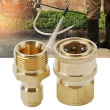 Kit adaptador de conexión rápida M22 de 3/8" para hidrolimpiadoras de alta presión - Dorado - Ver 8