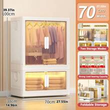 5/4/3/2/1 Layer Kids Wardrobe Closet, Foldable Storage Cabinet, Large Capacity, Multifunctional Nursery Clothes Organizer For Living Room & Bedroom