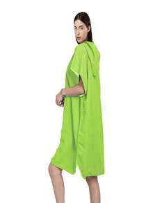 1pc Ultra Soft, Absorbent & Quick Dry Hooded Changing Robe - Suitable For Swimming & Gym, Lightweight & Breathable, 88.0% Polyester, 12.0% Nylon, Modern Style, Hand Wash Only, Beach Towel|Bathrobe - Multicolor - View 3