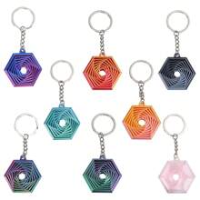 Breloc cu inel de decompresie hexagonal geometric imprimat 3D, vârfurile degetelor în formă geometrică se pot transforma și transforma liber jucărie de decompresie portabilă