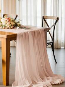 1pc Solid Color Romantic Wedding Arch With Sheer Curtain, Suitable For Weddings, Engagements, Valentine's Day Ceremonies, Receptions And Parties, Lightweight And Versatile Wedding, Banquet And Home Decoration Background,Fall Decor,Autumn Decor,Room Decor