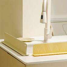 Silicone Material Sink Splash Guard Kitchen Dishwashing Basin Anti-Splash Board Household Hand Washing Countertop Water Barrier Absorbent Mat Waterproof Protector