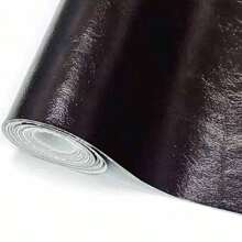 54inch Vintage Oil-Wax Self-Adhesive Leather Patch – Durable Peel And Stick Faux Leather Repair Tape For Sofa, Couch, Car Seat, Furniture, Dashboard, Notebook – Matte Finish, Easy To Cut, No Residue (Brown/Black)