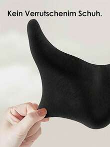 5 Pairs Women Black Low-Cut Breathable Simple Socks, Thin Design, Suitable For Travel And Holiday Christmas Gift - Black - View 3