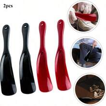 2PCS Plastic Shoehorn Hanging Shoe Lifter Without Bent Over Shoe Pull  Plain  Business Casual