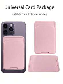 1 pieza Funda de teléfono con portacards independiente, parte trasera adhesiva adecuada para varios modelos de teléfonos, ranura para tarjetas, portacards