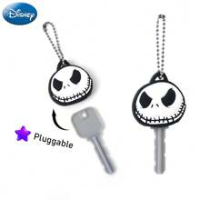 Disney 1PC Disney Officially Licensed Keychain Jack Cartoon Image Cute Backpack Car Key Key Ring Accessories Exquisite Hundred Dress Pendant Pendant Desktop Creative Ornament Decorations Birthday Anniversary Gift For Friends And Family Car Accessories Bag Charm Backpack For School