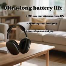 New Max P9 Pro Wireless Bluetooth Headphones HiFi Stereo Noise Cancelling Waterproof Mic Pods Over Ear Sports - 銀色 - 查看 7