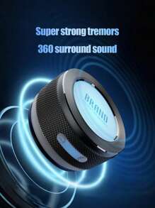 1 buc nou difuzor Bluetooth cu conducție osoasă, formă de carcasă metalică cu ventuză, tun de sunet mic, mini subwoofer, difuzor portabil magnetic metalic, tun de oțel mic, volum mic
