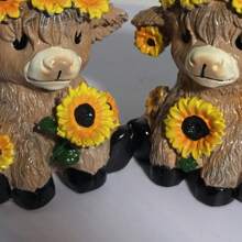 2pcs Creative Yak Vase - Dried Flower Vase - Desk Decoration Figurine Small Ornament Planter, Gift