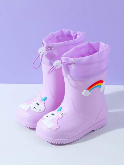 Kinder Regenstiefel süße Cartoon Jungen und Mädchen Kindergarten Baby wasserdichte Schuhüberzüge Schuhe Zhongda Tong Regenstiefel Gummistiefel