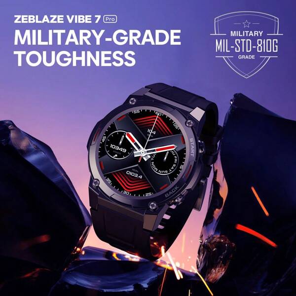 Zeblaze 1pc Silver Zeblaze Vibe 7 Pro Voice Call Smart Watch, 1.43 Inch AMOLED Display, Multiple Sports Modes