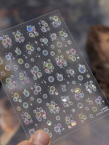 1 Sheet 5D Nail Art Stickers, Cute Goldfish, Colorful Fish Scales, Koi, Bow, Fireworks, Wave Nail Decals, Nail Art Decorations Nails - Multicolor - View 4