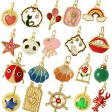 1pc DIY Seashell, Sea Turtle, Starfish, Octopus, Seahorse, Whale Pendant Charm, Summer Beach Elegant Jewelry For Women & Girls