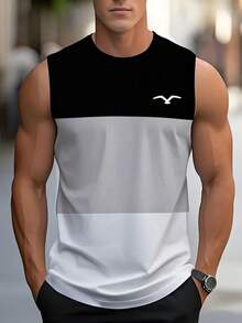 夏季男士休闲无袖印花背心