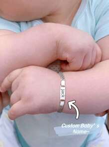 1pc Personalize Name Girl Bracelets, Customized 18k Gold Plated Stainless Mesh Chain Steel Bar ID Bracelet,Gold Jewelry,Beach Girl Accessores,With Butterflies And Small Hearts,Chunky Jewelry,Customized Baby Gifts For Delicate Gift For Kids Girls And Boys,Baby Shower,Parent-Child Activities,Family Love,Toddler Girl Summer Clothes Accessories,Expecting Mom Gift ,Back To School Winter Gift Ideas Boy Girl Valentine's Day,Funny Secret Santa Gifts
