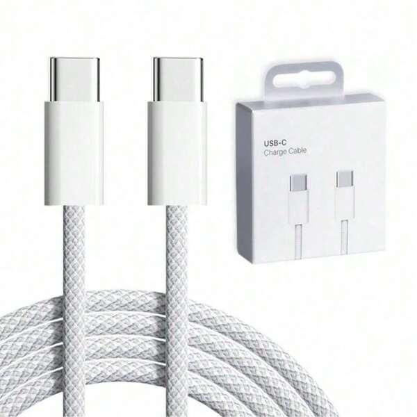 PD 60W Dual USB C Fast Charging Cable For IPhone 16 15 Pro Max 15 Plus POCO Type C To Type C Quick Charger Braided Cord Data Line With Box