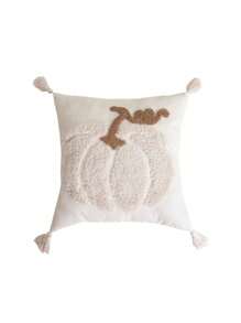 1pc/3pcs Set Pumpkin Pattern Plush Pillow Cover, Velvet Embroidered Cushion Cover, Daily Home Bedroom Headboard Sofa Car Outdoor Garden Household Decorative Pillowcase, Seasonless, Without Insert, 45*45cm