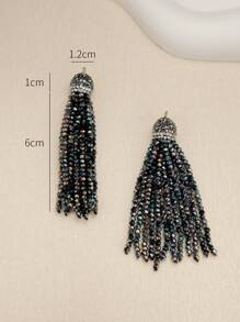 1PC Bohemian Style Crystal Diamond Hat Tassel DIY Pendant For Jewelry Making For Women Can Use For Earring Necklace