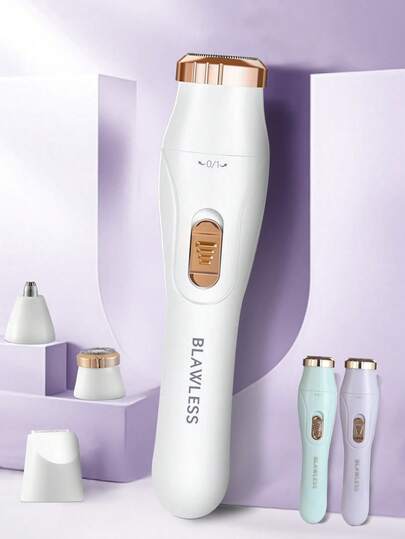 女士可充电三合一电动剃须刀 - 女士无绳电动剃须刀 - USB 可充电便携式脱毛和剃须套装，无痛毛发修剪器，适用于面部、鼻子、眉毛、胡须、胡子、手臂、腿部、腋窝和比基尼 - 便携式身体剃须刀套装可充电美容套装节日礼物，送给妈妈、女性的最佳礼物