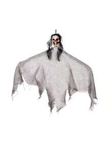 1 szt. wisząca dekoracja w kształcie ducha na Halloween, upiorna dekoracja na werandę i podwórko