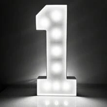 3-FT Large Marquee Numbers 0-9 With Warm Light | LED Glowing Decoration For Birthdays, Weddings & Anniversaries | Cozy Atmosphere