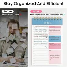 To Do List Pad - To Do List Notebook For Work With 52 Sheets, Undated Daily Planner Perfect For Daily Tasks And Goal Setting, To Do List Notepad Suitable For Office, Home And School School Supplies,Back To School - Multicolor - View 5