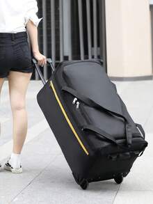 Bolsa de ropa con ruedas para viajes, bolsa de lona grande convertible con ruedas para ropa, bolsa de viaje con ruedas, bolsa de mano para ropa de viaje, bolsa de fin de semana para mujeres y hombres - Multicolor - Ver 3