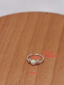 1PC Opal Nose Rings For Women Nose Hoops 9mm Sterling Silver Nose Rings Piercing Jewelry Septum Ring