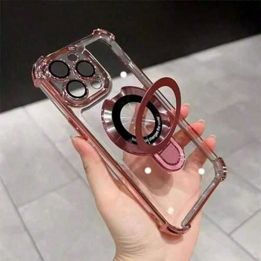 Funda para teléfono móvil. Compatible con phone 16/15/14/13. Funda protectora transparente ultrafina sin bordes ni soporte. Compatible con phone 16/15/14/13. - Rosa - Ver 1
