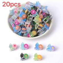 20pcs Random Colors Mini Tulip & Sunflower Cute Hair Clips, Bangs & Hair Accessories, Suitable For Women In Summer Beauty Claw Clips - Multicolor 20pcs - View 9