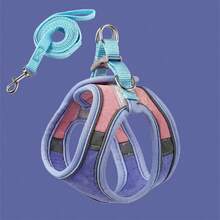 1pc Adjustable Rabbit Harness Set - Bright Orange Pet Quick-Release Design, Non-Slip Soft Handle, Suitable For Rabbits, Guinea Pigs - Escape-Proof Small Animal Leash, Secure Buckle Closure, Hand Wash, Pet Travel Accessory