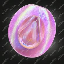 Sombrero Vaquero Tornasol Neón Texano Fiesta Cowboy - Rosa - Ver 10