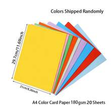 20 Sheets A4 Colored Card Paper 10 Colors (8.26*11.69in) Double-Sided Handmade Origami Printing Card Making Diy Art Handmade Paper School Supplies School Supplies, Back To School