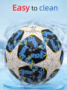 1pc 5# Hand-Sewn Soccer Ball, Standard For Adult/Youth/Student Training, Durable, Suitable For Outdoor, Indoor, Beach, Grass, Cement, Available In Blue, White, Multicolor