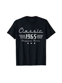 Camiseta de regalo de cumpleaños 60 años, Coche clásico vintage de 60 años, 1965 - Negro - Ver 1