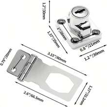 Fechadura para Gavetas e Armários 6,5 cm. 2 chaves 6 parafusos - Prata - Visão 10