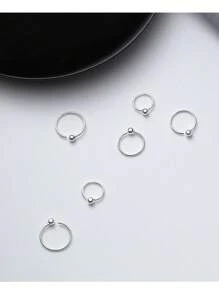 1 paire de boucles d'oreilles élégantes et charmantes en argent sterling S925 avec le caractère C, pour les femmes, pour la vie quotidienne ou les fêtes
