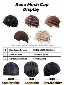 12 英寸时尚女士渐变色黑色至红色鲍勃假发 - 自然外观耐热合成纤维，波浪纹理，可调节帽子和网，适合日常佩戴、角色扮演、万圣节派对 - 多功能假发、角色扮演配饰、时尚造型、舒适贴合 - 彩色 - 查看 8