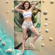 Großes Strandtuch - Schnelltrocknend, Sandresistent, Multifunktional, geeignet für Reisen, Schwimmen, Pool und Strandevents | Lebendiges Cartoon Design, super weiches Mikrofasermaterial, ideales Geschenk für Outdoor-Sportbegeisterte, Strandzubehör Strandnotwendigkeiten