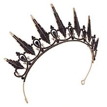 Evil Queen Costume Women Crown Black Swan Vampire Ursula Tiara Halloween Gothic Witch Accories For Bride Princ Girl Birthday Cosplay Party Wedding Homming Prom Quinceanera Pageant - as pic - View 7