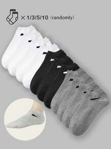 3/5/10 pares de calcetines a rayas blancas y negras para mujer, calcetines blancos, calcetines bonitos para niña, calcetines negros, adecuados para varios usos diarios como vacaciones, deportes, ocio, negocios, viajes al aire libre, etc.