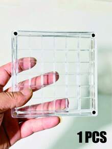 1pc 36/33/17 Grids Acrylic Square Transparent Seashell Storage Box, Beach Stones Specimen Display, Mini Jewelry Box, Handmade Gift, Decorative Desktop Organizer Box, DIY Storage Box, Holiday Gift For Women Storage Organizer Travel Essentials Back To School Dormitory Storage