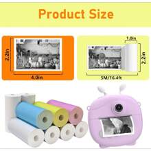 Print Refill Paper, For Instant Print Camera DIY Paper, 57 * 25mm, With White And Candy Colors