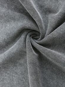 Men's Street Elements Retro Washed Cotton T-Shirt Top 100% Cotton Heavy 240g Loose And Soft, With Good Fashion, Suitable For Spring And Summer Wear. - Grey - View 2